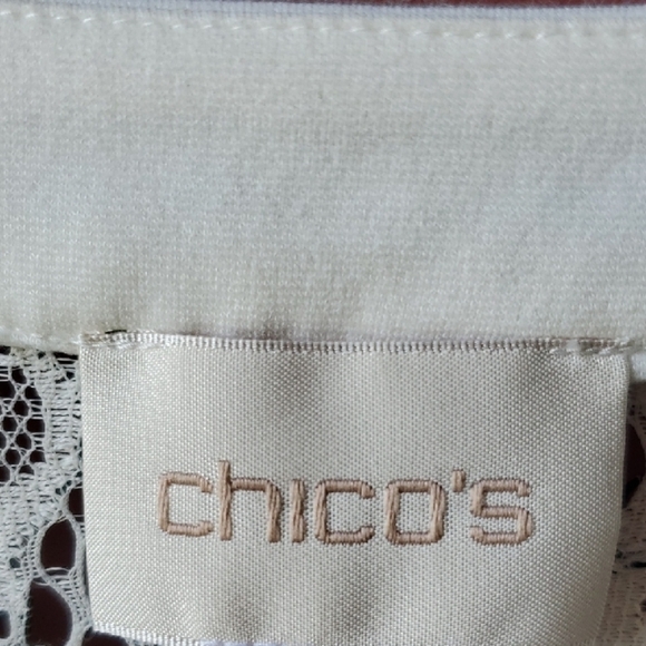 Chico's Black and White Floral Lace Blazer Size 2 CHICOS - Picture 2 of 11